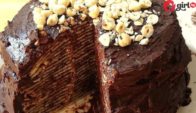 шоколадова палачинкова торта